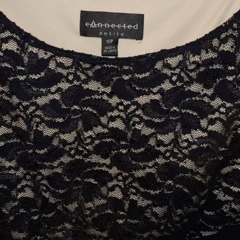 Black dress stretchy, top with sequins